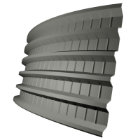 Профнастил ПГ44 0,5 мм, бело-алюминиевый (RAL 9006)