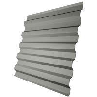 Профнастил С21 0,45 мм, бело-алюминиевый (RAL 9006)