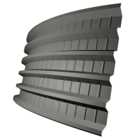 Профнастил ПГ44 0,5 мм, транспортно серый (RAL 7042)