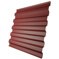 Профнастил С21 0,45 мм, красный (RAL 3028)