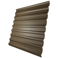 Профнастил С20 0,4 мм, коричневый (RAL 8028)