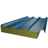 Сэндвич-панель кровельная с минеральной (базальтовой) ватой (МВУ) 60 мм