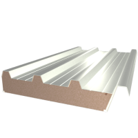 Сэндвич-панель кровельная с пенополиуретаном (ППУ/PUR) Сигнальный белый (RAL 9003)