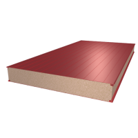 Сэндвич-панель стеновая с пенополиуретаном (ППУ/PUR) Транспортный красный (RAL 3020)