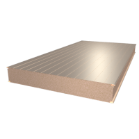 Сэндвич-панель стеновая с пенополиуретаном (ППУ/PUR) Светлая слоновая кость (RAL 1015)