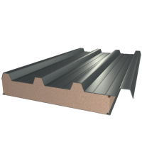 Сэндвич-панель кровельная с пенополиуретаном (ППУ/PUR) Антрацитово-серый (RAL 7016)