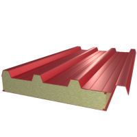 Сэндвич-панель кровельная с пенополиизоциануратом (ПИР/PIR) Транспортный красный (RAL 3020)