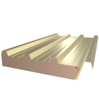 Сэндвич-панель кровельная с пенополиуретаном (ППУ/PUR) Слоновая кость (RAL 1014)