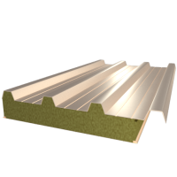 Сэндвич-панель кровельная с минеральной (базальтовой) ватой (МВУ) Светлая слоновая кость (RAL 1015)