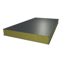 Сэндвич-панель стеновая с минеральной (базальтовой) ватой (МВУ) Антрацитово-серый (RAL 7016)