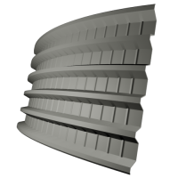 Профнастил ПГ44 0,5 мм, телегрей 4 (RAL 7047)