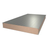 Сэндвич-панель стеновая с пенополиуретаном (ППУ/PUR) Бело-алюминиевый (RAL 9006)