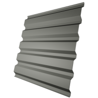 Профнастил С44 0,5 мм, бело-алюминиевый (RAL 9006)