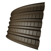 Профнастил ПГ18 0,5 мм, коричневый (RAL 8028)