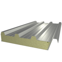 Сэндвич-панель кровельная с пенополиизоциануратом (ПИР/PIR) Сигнальный серый (RAL 7004)