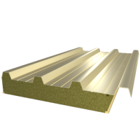 Сэндвич-панель кровельная с минеральной (базальтовой) ватой (МВУ) Слоновая кость (RAL 1014)