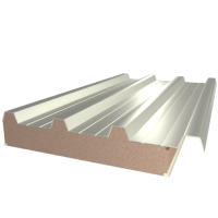 Сэндвич-панель кровельная с пенополиуретаном (ППУ/PUR) Серо-белый (RAL 9002)