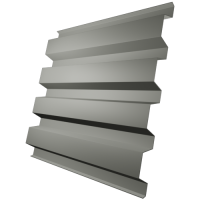 Профнастил Н80а 0,7 мм, бело-алюминиевый (RAL 9006)