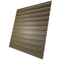 Профнастил С10 0,45 мм, коричневый для забора (RAL 8028)