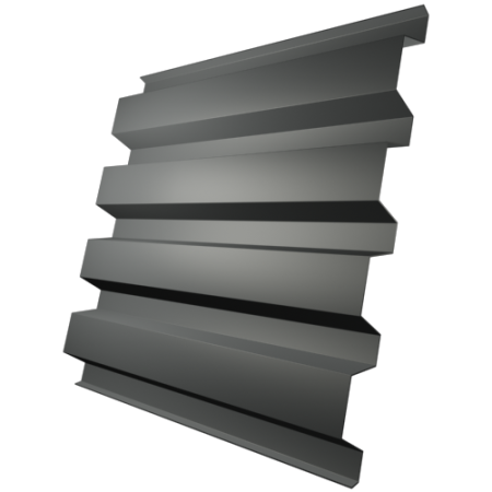 Профнастил Н80а 0,7 мм, графитовый серый (RAL 7024)