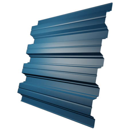 Профнастил Н75 0,5 мм, сигнально синий (RAL 5005)