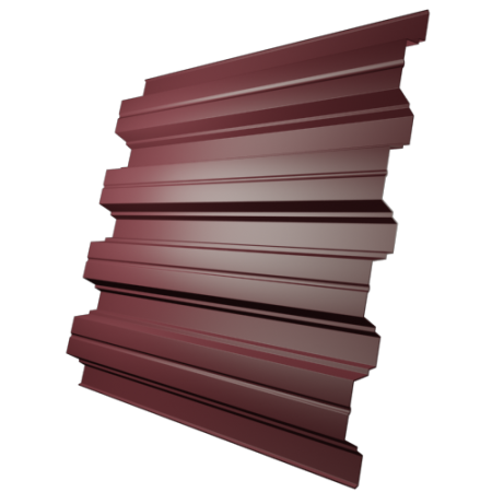 Профнастил Н75 0,5 мм, винно-красный (RAL 3005)