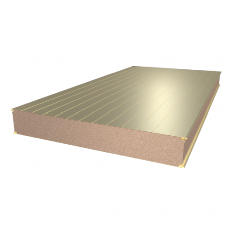 Сэндвич-панель стеновая с пенополиуретаном (ППУ/PUR) Слоновая кость (RAL 1014)